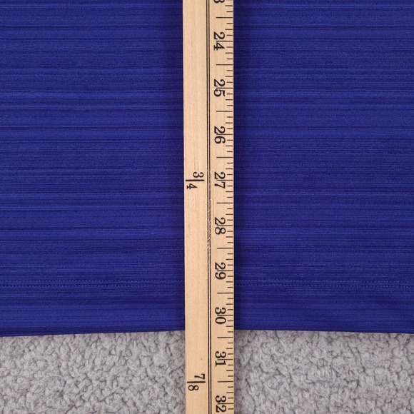 Nike Golf Polo Shirt Mens Medium Blue Striped Dri-Fit Short Sleeve Casual - Picture 12 of 12